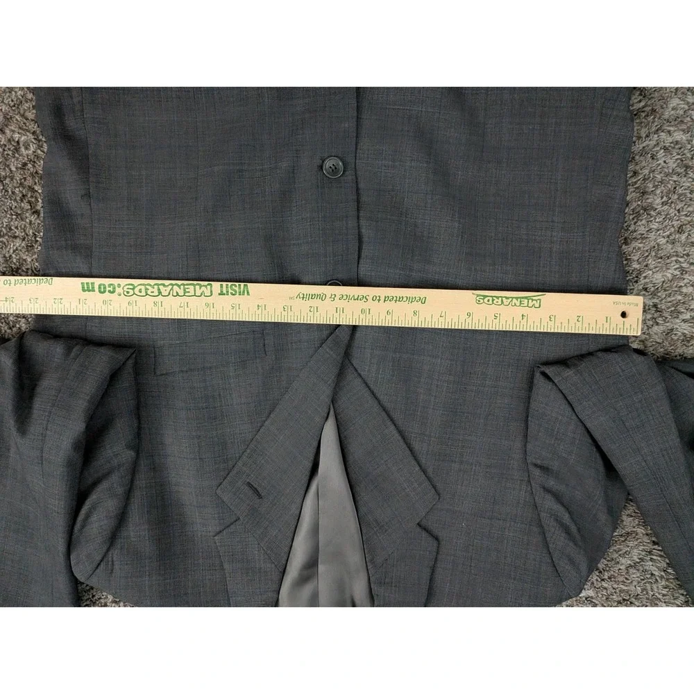 Givara‎ Italy Super 150s Wool Suit 2pc, Gray, 44 Jacket, 35 Pants, 28